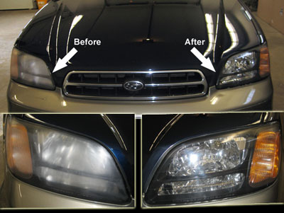 Before and After for Headlight Restoration in Maine